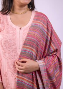 Elegant Stole with Classic Stripe Design – Gray
